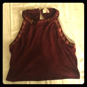 Maroon halter top
